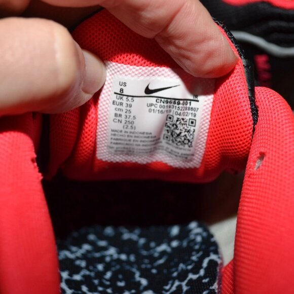 Nike Air Max Tailwind Black red Orbit Pink CN9659 Colorful Sneakers, sz 8 - Picture 11 of 11